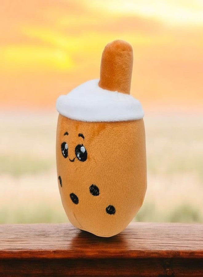 Yey Soft Fabric Boba plushie Bubble Tea Stuffed Animals, Soft Squishy Milk Tea Plush Cuddle Toy for Girls & Boys Kids Babies Birthday Gift 7 inches (Brown) - Image 4